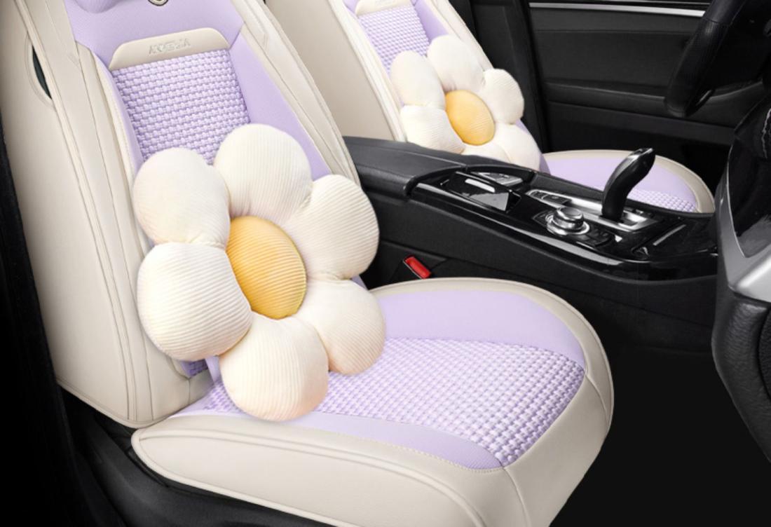 New car seat cover four seasons universal cushion summer ice silk breathable car seat cover net red full surround cushion