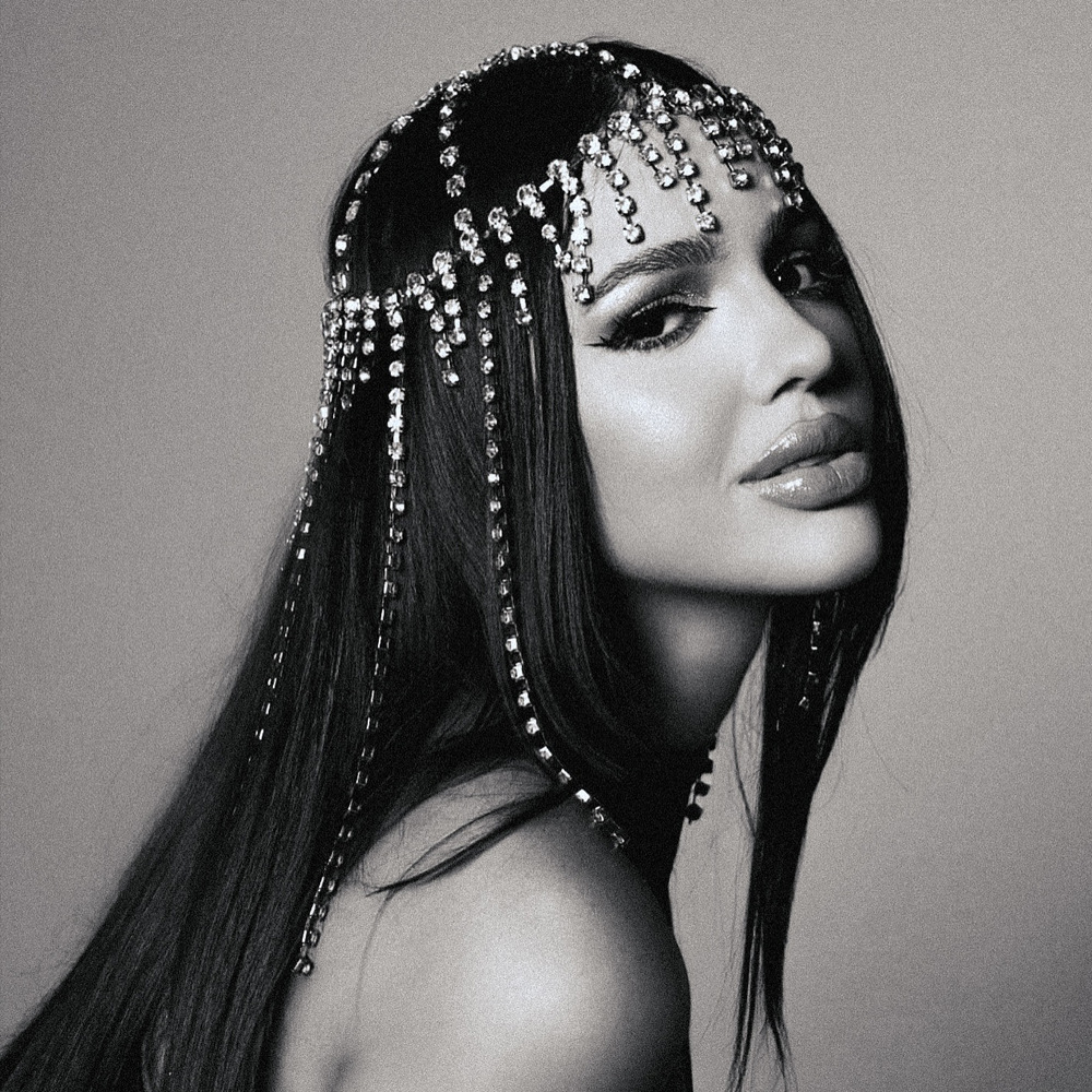 Europa y América nueva cadena de peluquería moda diamante joyería de cabello accesorios de espectáculo de escenario cadena de cabello femenina