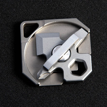 钛合金多功能心形工具螺丝批头六角扳手个性钥匙扣挂件应急小刀