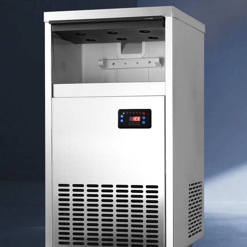 Máquina de hielo pequeña transfronteriza Tienda de té con leche totalmente automática comercial Tienda de ollas calientes Bar ktv Hielo triturado Hielo de nieve Máquina de hielo