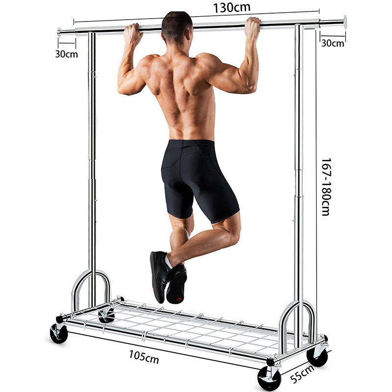 그물 실버 단일 극 건조 랙