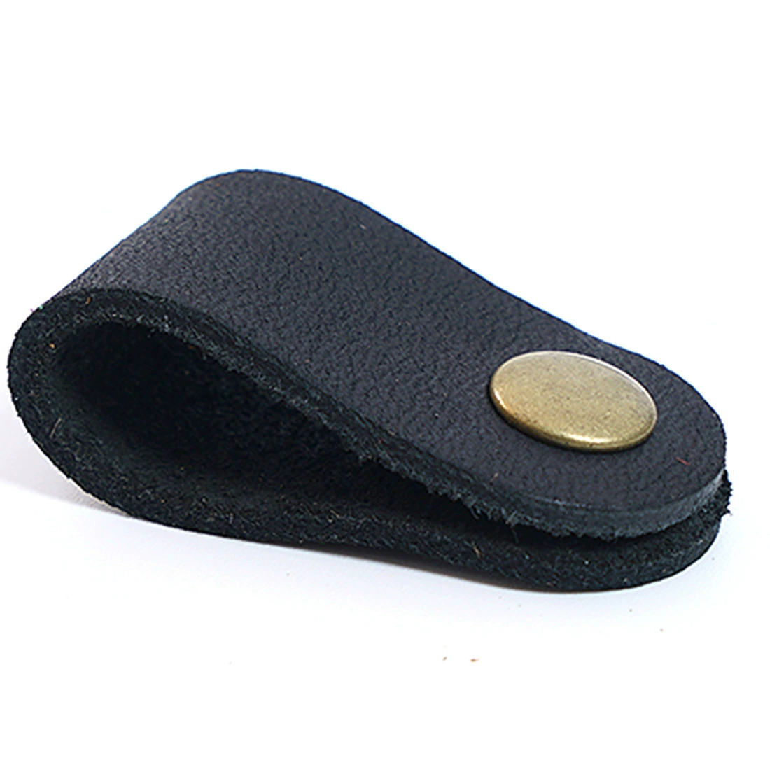 Cowhide Leather Key Holder, Top-Layer Genuine Leather, Compact 20×40 mm Key Fob