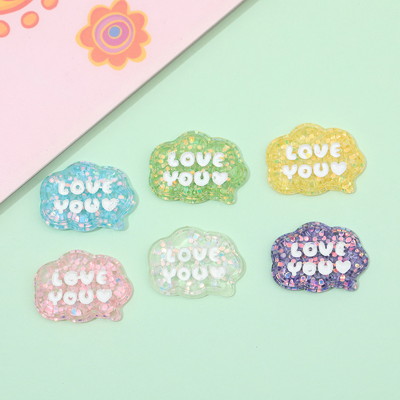 Hielo transparente brillo nube marca resina accesorios DIY joyería crema pegamento horquilla caja del teléfono colgante material al por mayor