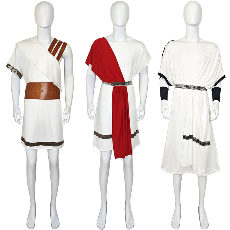 Male and Female Warrior Cos Greco-Roman King Gladiator Costume cosplay Halloween Stage Performance Suit