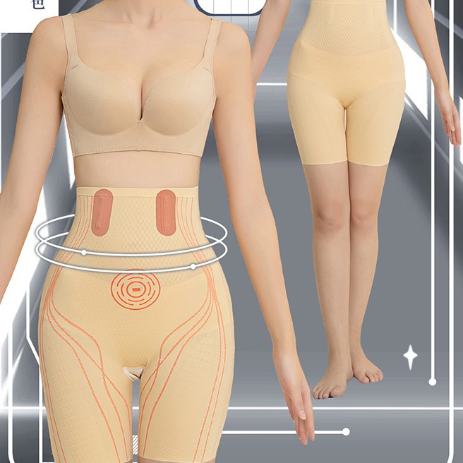 3352高腰平角收腹褲萊卡氨綸平角收腹褲科技束腰收腹