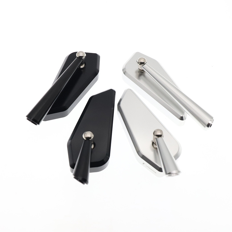 CNC small diamond long and short rod motorcycle rearview mirror modified universal rearview mirror retro handle mirror Rizoma