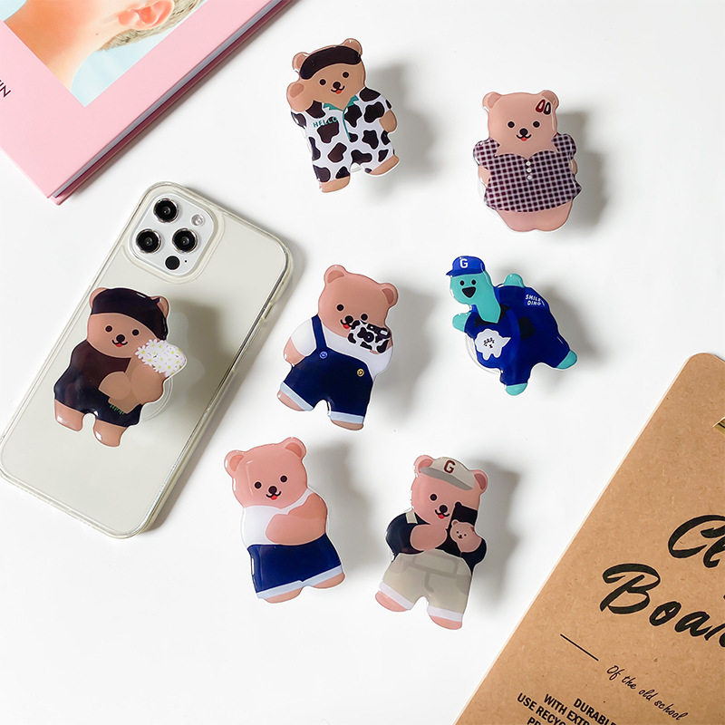 Cute Bear Arylic Universal Phone Cases display picture 1