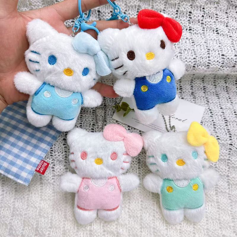 吱吱叫哈喽kt猫玩偶毛绒挂件可爱kitty挂件小饰品钥匙扣背包挂饰|undefined