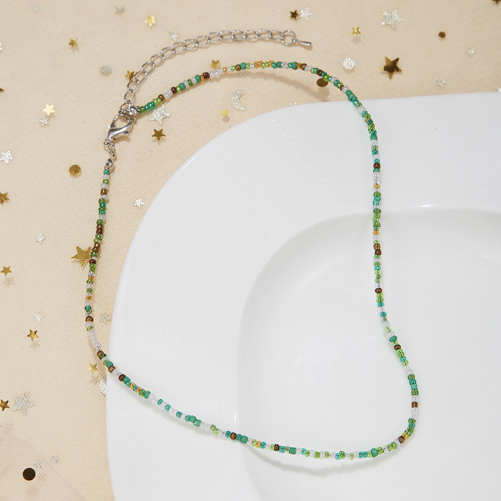 30g Weight Necklace Classification 1 Piece Fashion Geometric Glass Beads Women's Necklace