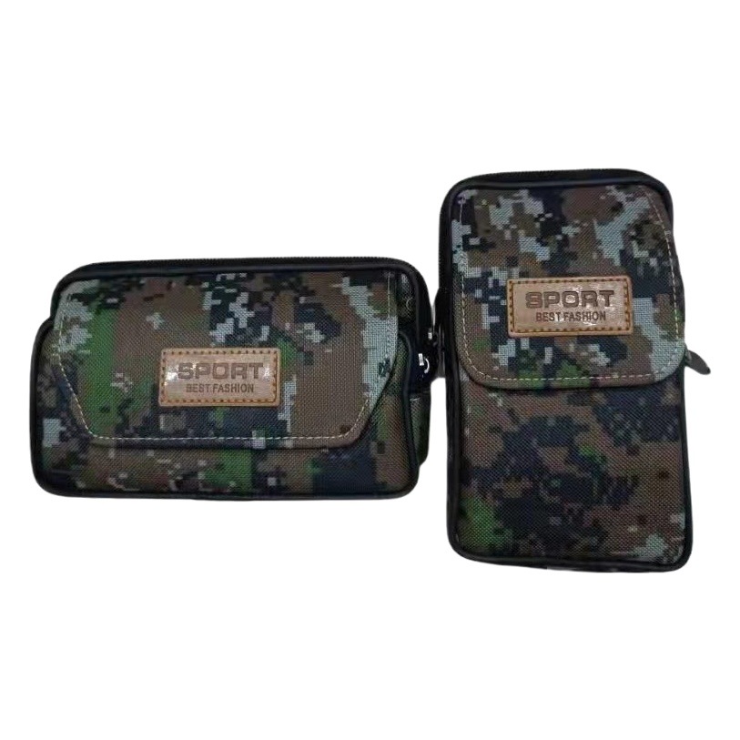 New 6.5 inch mobile phone waist bag wholesale men's wear belt cigarette mobile phone bag camouflage suction buckle mobile phone coin purse