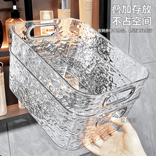 Acrylic Storage Box Desktop Transparent Mask Skin Care Cosmetics Storage Basket Snack Sundries Fit Box