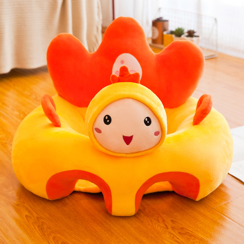 Asiento de Aprendizaje para Bebés, Anti-vuelco, Anti-caídas, Sofá de Peluche para Niños, Sofá Perezoso