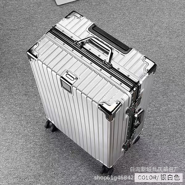 荷物新しい大容量アルミフレームトロリーケース学生ユニバーサルホイール男性と女性のスーツケースパスワードボックス強くて耐久性のある|undefined