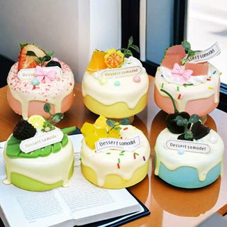 唯美奶油果酱蛋糕模型冰箱贴创意家居摆饰甜品店节庆店庆馈赠好礼