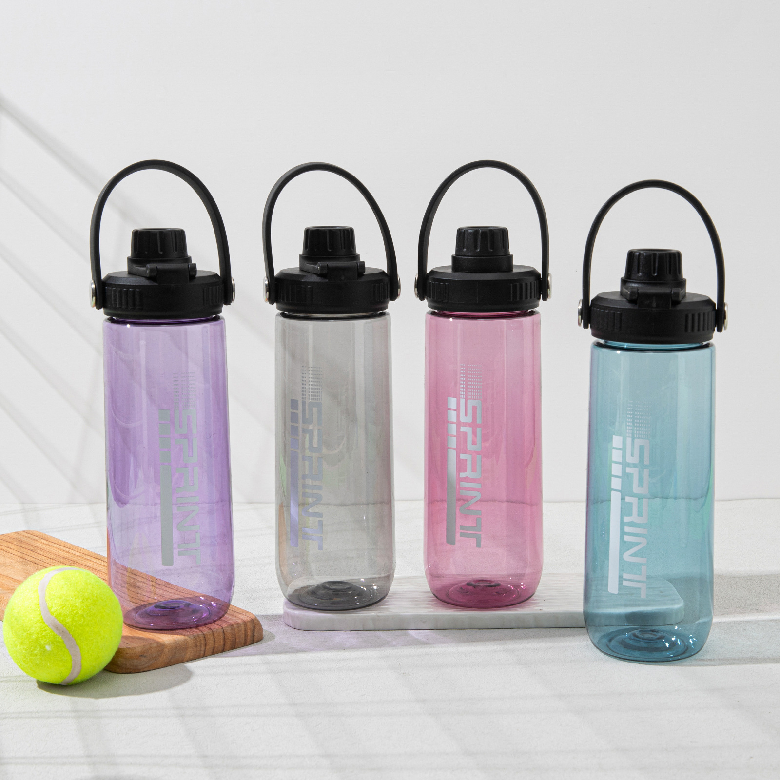 Nuevas tazas de agua deportivas al aire libre transfronterizas al por mayor tazas de plástico portátiles de gran capacidad de verano para niños y niñas de alto valor facial hervidor de agua