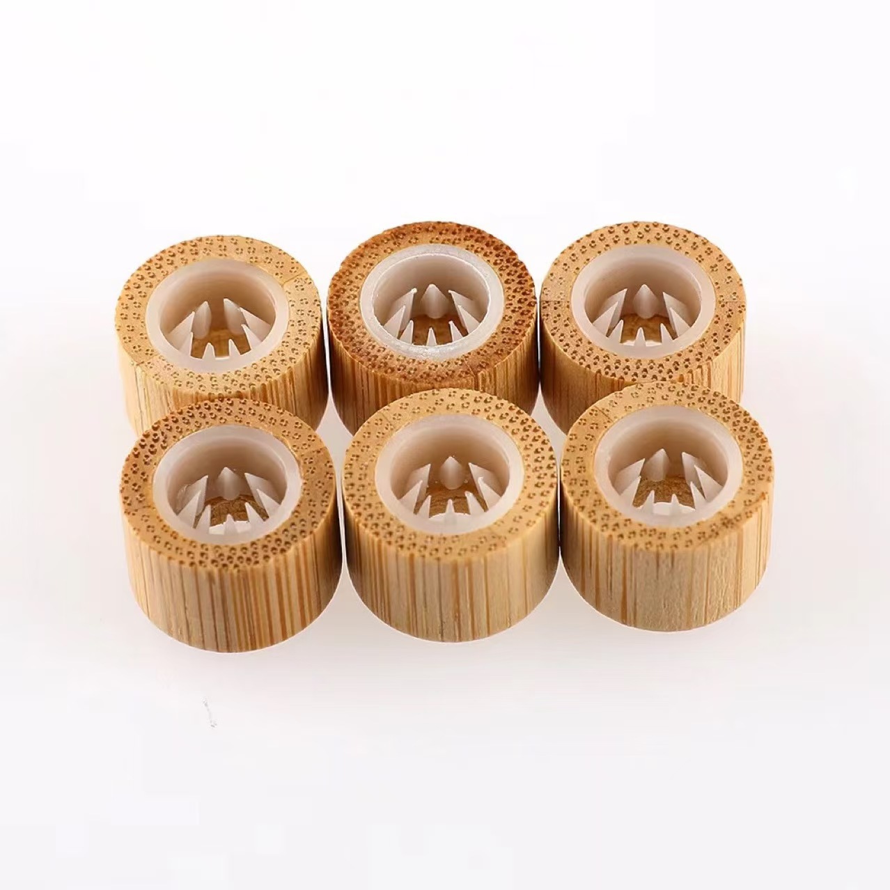 Natural Wood Color Bamboo Barbed Buckle Wrist Strap Webbing for Wholesale Assembly of Cylindrical Combination Bamboo Buckles for Making Buttons
