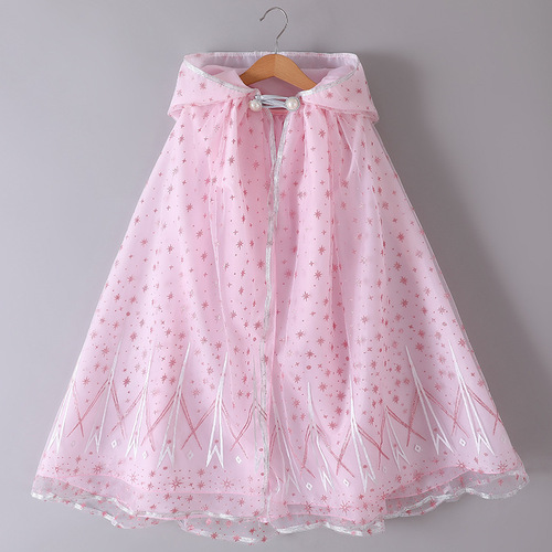 Princess Elsa Child's Cape  Fashion Children's Ice and Snow Net Gauze Cloak Spring and Summer Baby Outdoor Sun Protection Scarf