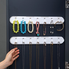 浴室镜柜首饰收纳挂架免打孔壁挂式饰品挂钩项链戒指耳环展示架子