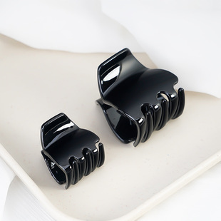 Black spray paint square head grip vertical clip hair grip hair claw grip handmade DIY accessories hairpin ponytail clip hair accessories head