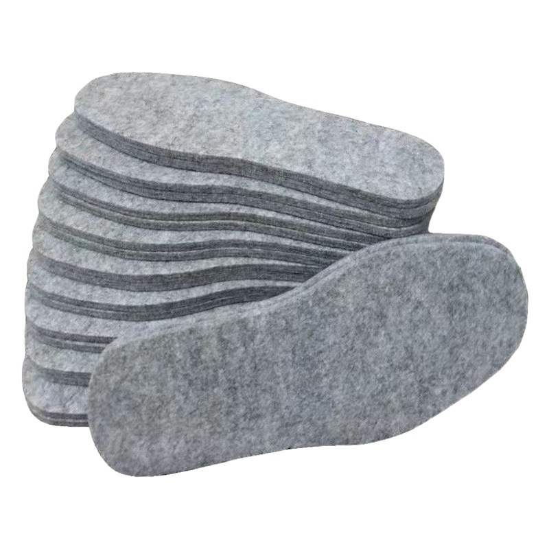 Wholesale 10 Pairs of 6mm Thick Warm Winter White Wool Felt Insoles, Warm, Breathable, Sweat-Absorbent and Soft Insoles