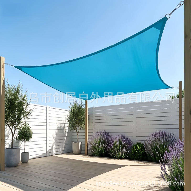Four-Corner Sunshade Sail with Accessories for Outdoor Courtyard, Commercial Tourism, Multifunctional Landscape Canopy, Canvas Waterproof Sunshade Cloth