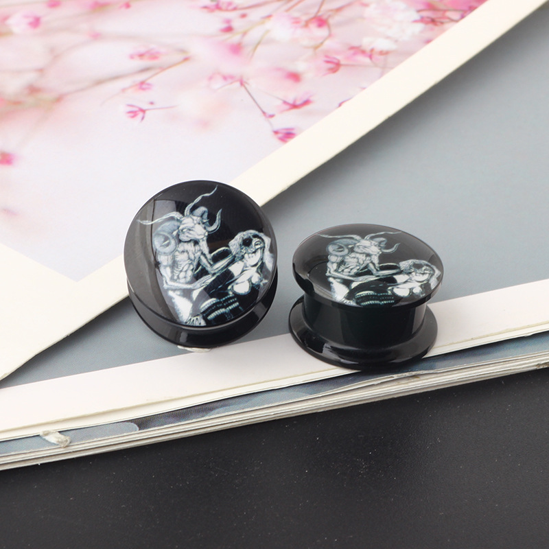 Acrylic Auricle Ear Expansion Piercing Jewelry Animal Horn Cactus Style Stainless Steel detail image 10