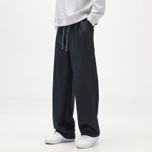 ALLIN2025新款肌理感卫裤男美式复古宽松阔腿裤时尚休闲运动裤子