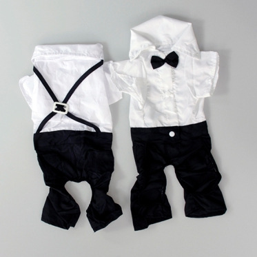 Suit with Shiny Collar for Male Pets, Cats, Teddy Dogs, and Small Dogs - Wedding Photo Shoot Fake Two-Piece Shirt Suit - Tuxedo Suit with Shiny Collar for Male Pets, Cats, Teddy Dogs, and Small Dogs - Wedding Photo Shoot Fake Two-Piece Shirt Suit - Tuxedo