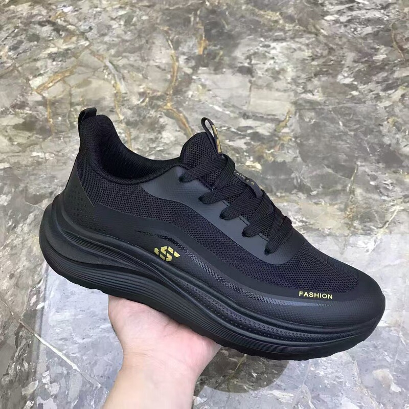 Men's Shoes Summer New Style Soft-Soled Sports and Leisure Shoes Men's Outdoor Travel Shoes Mesh Breathable Running Shoes Thick-Soled