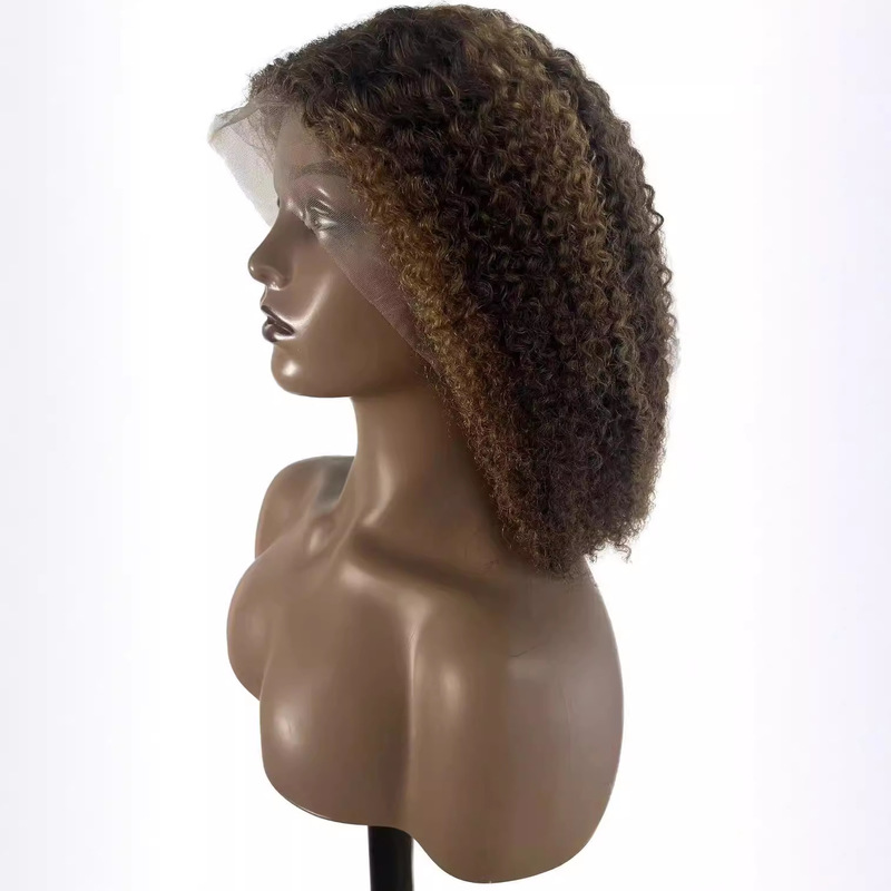 African Cross-Border Front Lace Headgear Gel-Free Hair Set Full Frontal BoB Wig Real Hair Wig Bobo