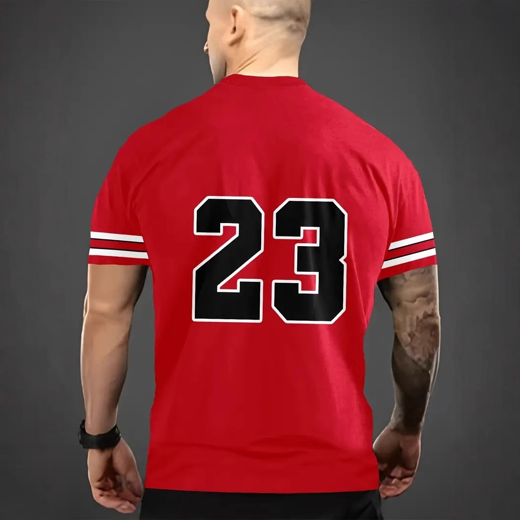 Deportes malla suelta manga corta cuello redondo camiseta baloncesto No. 23 impresión 3D fábrica ventas directas AliExpress transfronterizo