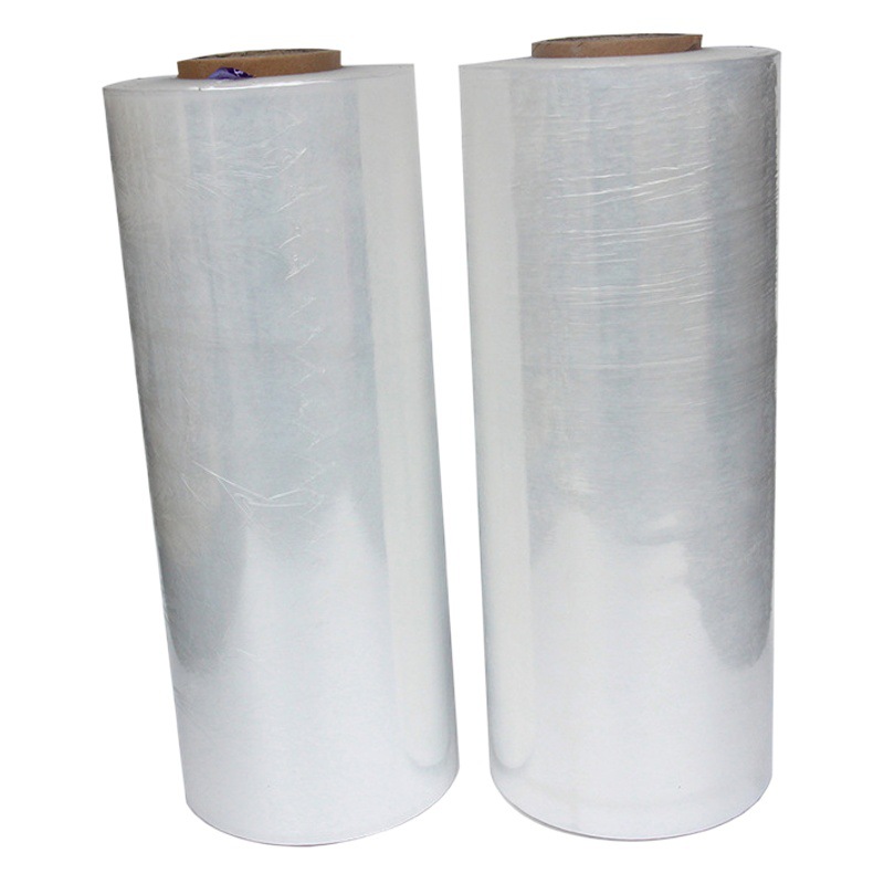 Embalaje de plástico transparente logística PE película estirable PE película de embalaje película de envoltura de plástico bandeja de envoltura de película