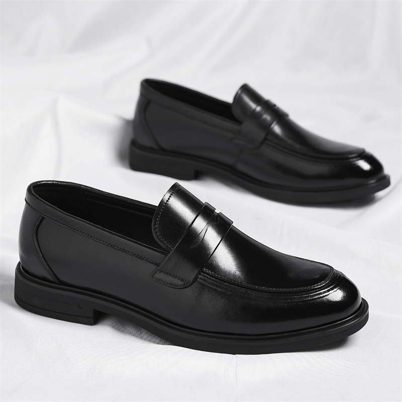 Men's Genuine Leather Slip-On Loafers Comfortable Casual Shoes_vogvips.com