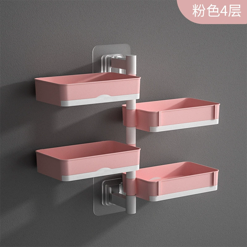 蔺洁 Rotating soap box New Creative Creative Creative Soap Box Bathroom Bathroom multi -layer drain rack for bathroom