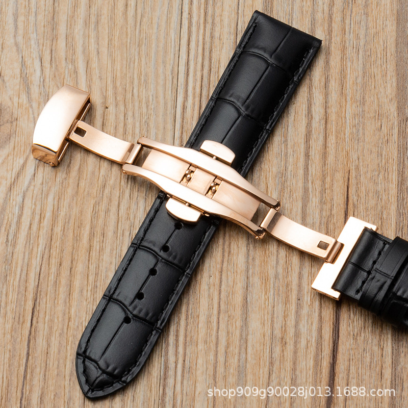 TS [Đen] Khóa bướm vàng hồng / Chiều rộng [12mm]