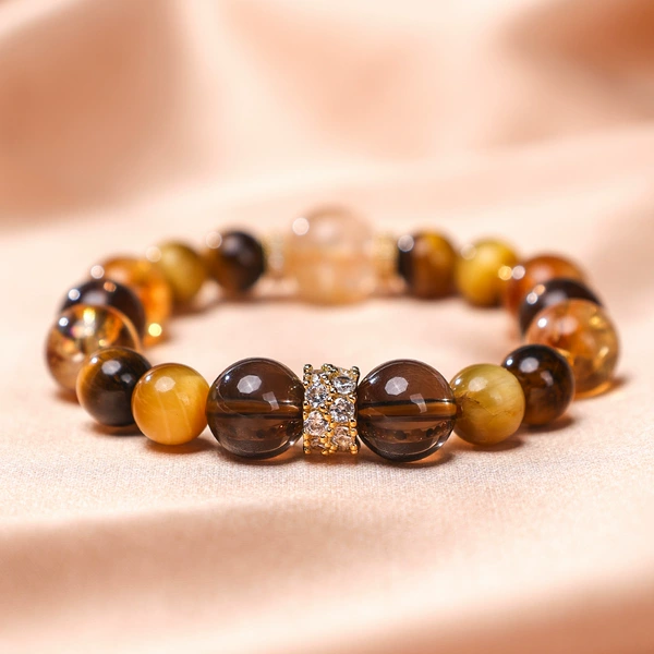 10mm crystal gold bracelet (18cm)