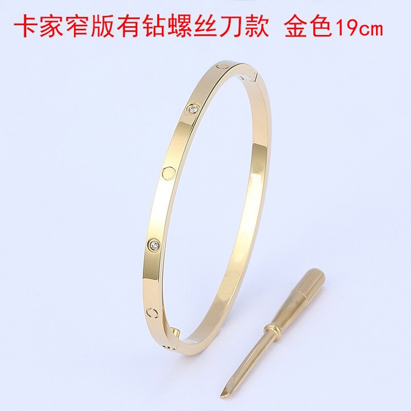 Destornillador tarjeta pulsera estrecha 18K oro rosa Eternal Ring hombres y mujeres no se desvanece pulsera de seis generaciones