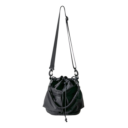 Casual large-capacity bucket bag, drawstring nylon armpit bag, high-end Korean style handbag, commuter shoulder crossbody bag
