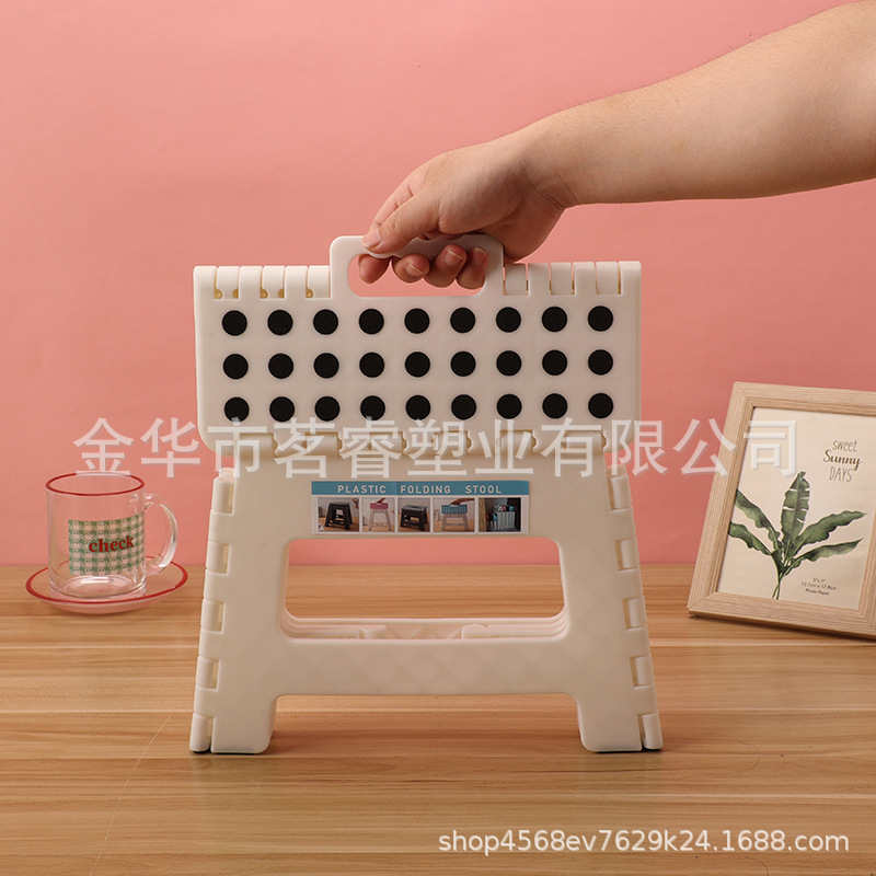 Taburete plegable de plástico engrosada silla portátil de plástico hogar Silla de comedor apilable baño que ahorra espacio