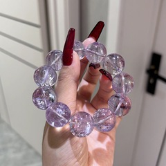 天然紫水晶手串~玻利维亚紫阿赛~单圈九紫离火紫幽灵手链礼物