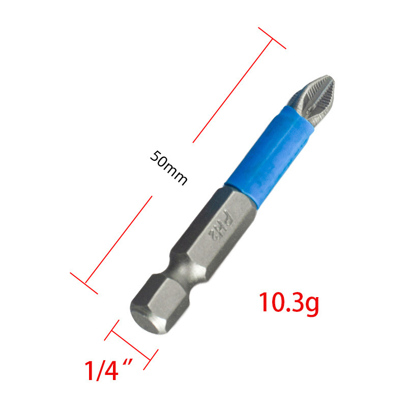 Puntas de cabeza cruzada antideslizantes cuidadosamente seleccionadas para destornilladores eléctricos, puntas magnéticas para destornilladores eléctricos, puntas de cabeza cruzada para apretar tornillos.