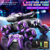 [purple] stunt six-wheel water bomb tank vehicle (handle remote control)