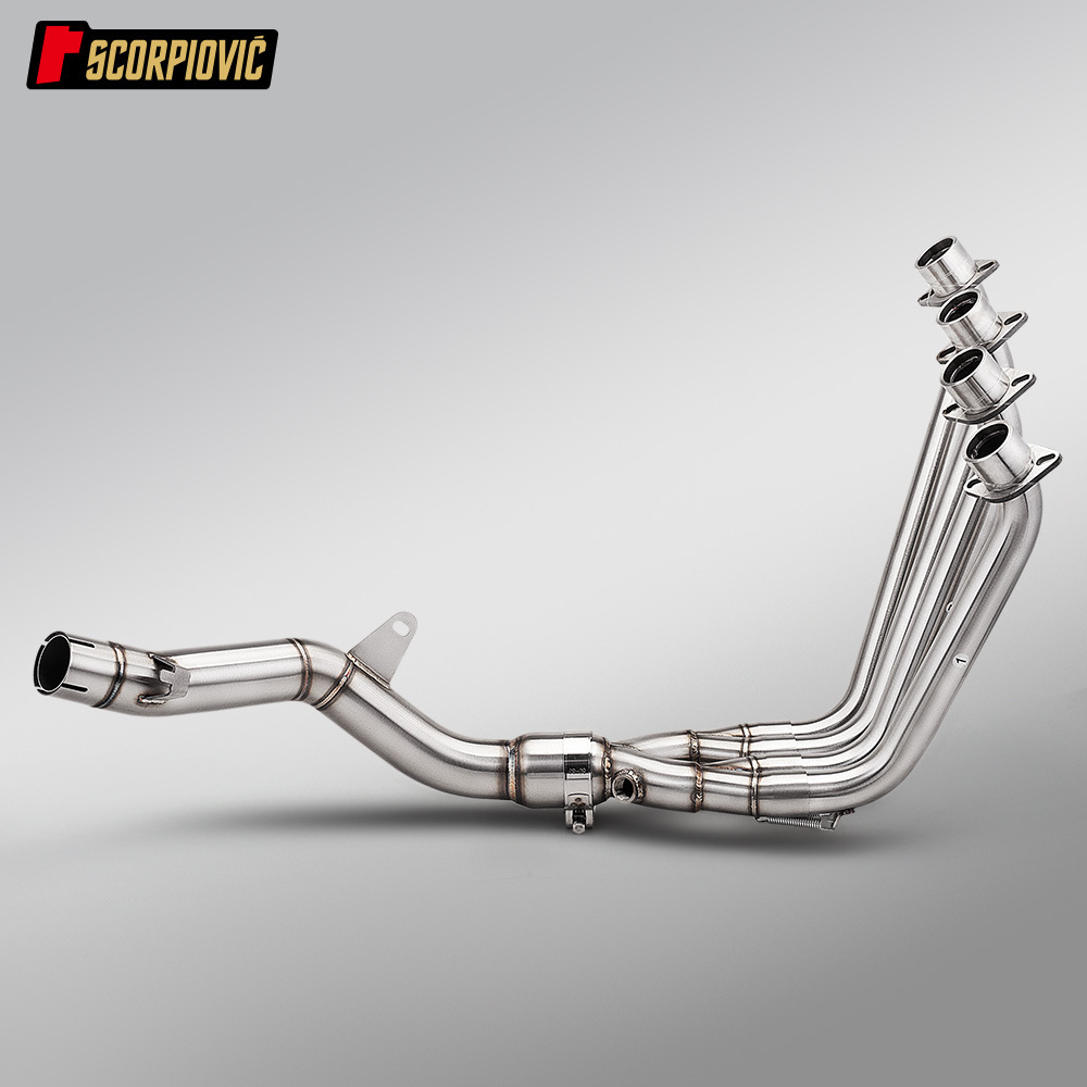 Motorcycle exhaust pipe suitable for Qianjiang Sai 600 680CC, stainless steel front section, original factory diameter, non-destructive installation