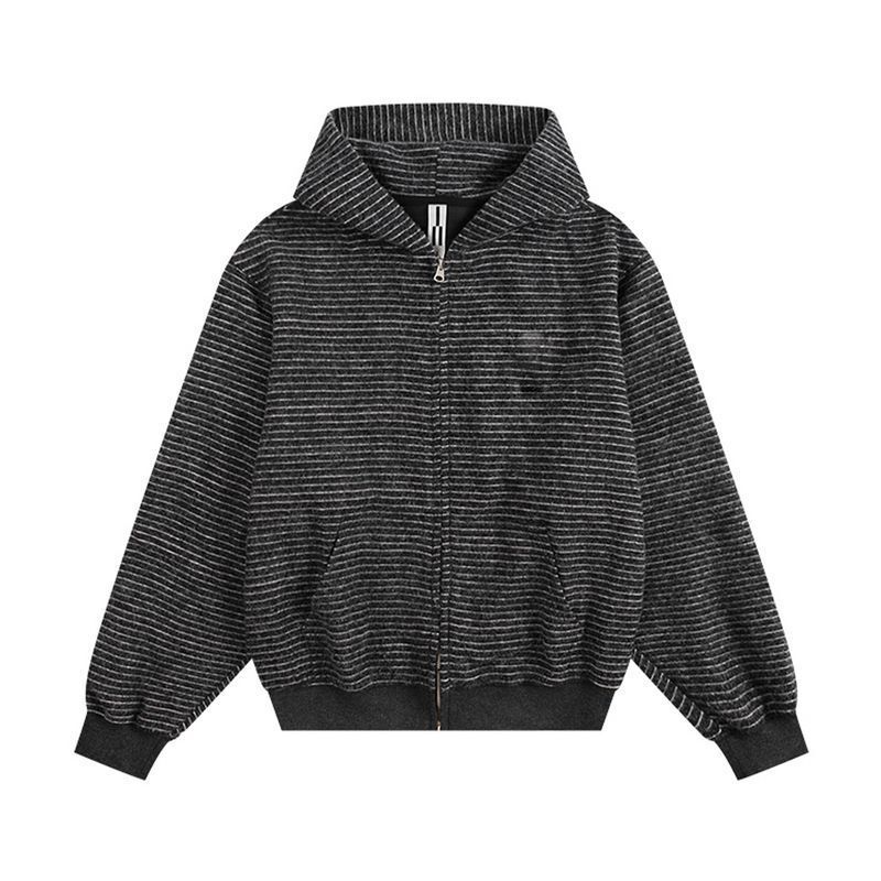 American Retro Zipper Sweatshirt for Men and Women, Hooded Spring and Autum Loose Casual Hoodie, Couple Stripesd Cardigan Jacket, Trendy American Retro Zipper Sweatshirt for Men and Women, Hooded Spring and Autum Loose Casual Hoodie, Couple Stripesd Cardigan Jacket, Trendy