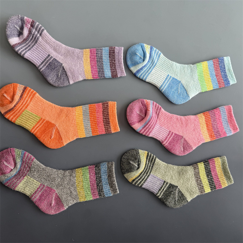 Original Export Winter New Children's Socks, Thick Towel-Style Outdoor Wool Women's Socks, Merino