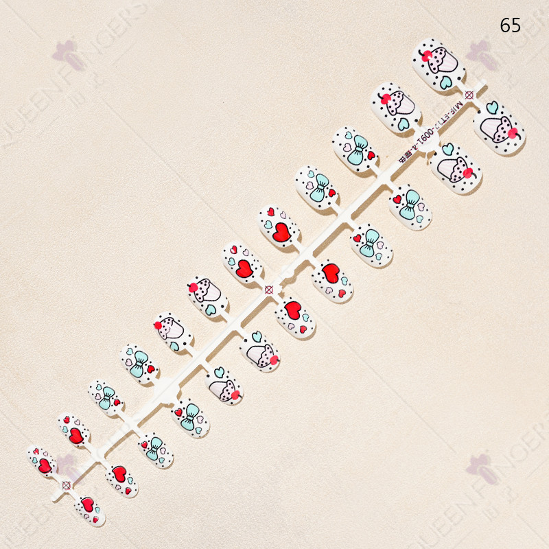 Nuevo manicure 24 piezas de banda de desgaste de uñas productos terminados manicure niños parches manicure productos terminados manicure