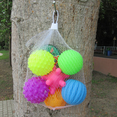 網袋包裝按摩球嬰兒動手按壓球軟膠球洗澡馬卡龍色跨境電商貨源