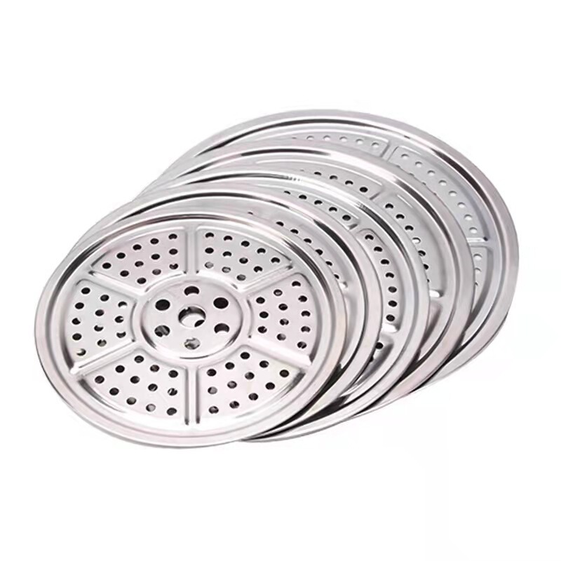 Factory direct magnetic 22-28cm thick stainless steel round steaming plate rack grate steamed bread rack steaming grid