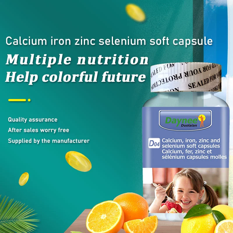 Calcium iron zinc and selenium softgel capsules Custom Label