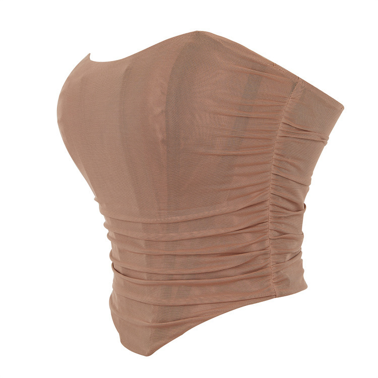 Nuevo estilo negro transpirable hilo elástico de soporte de pecho chaqueta sexy estación independiente de comercio exterior transfronterizo transpirable